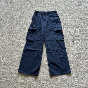 Adika Dark Blue High Rise Cargo Pants
